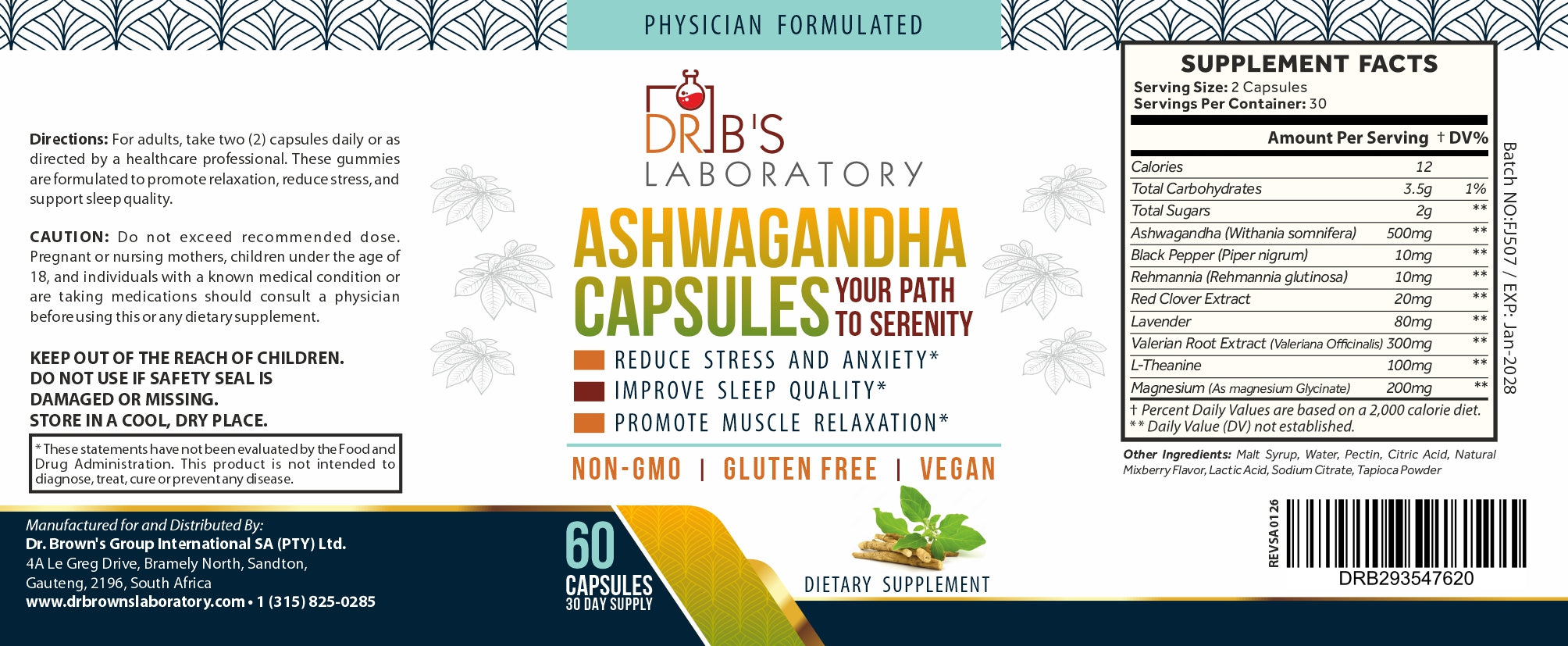 Ashwagandha  (60 Caps)