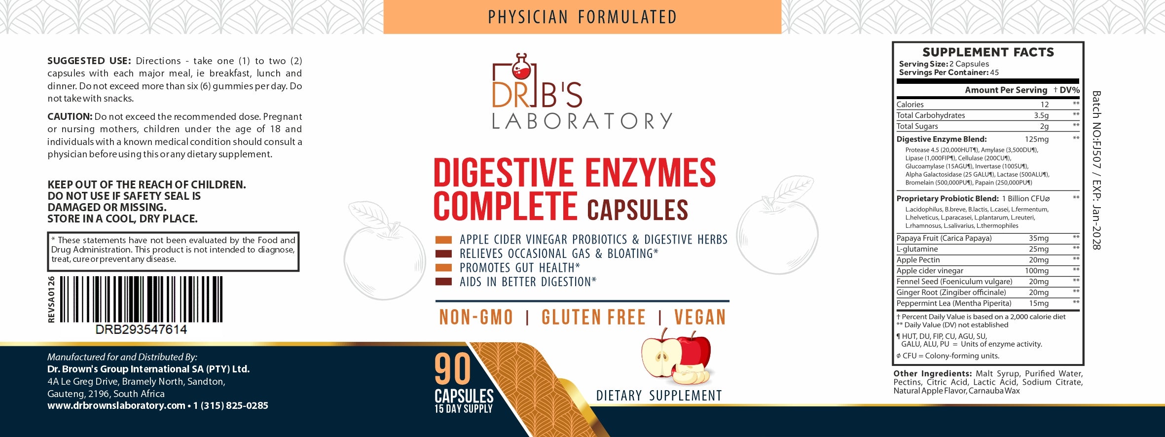 Digestive Enzymes Complete Caps  (90 ct)