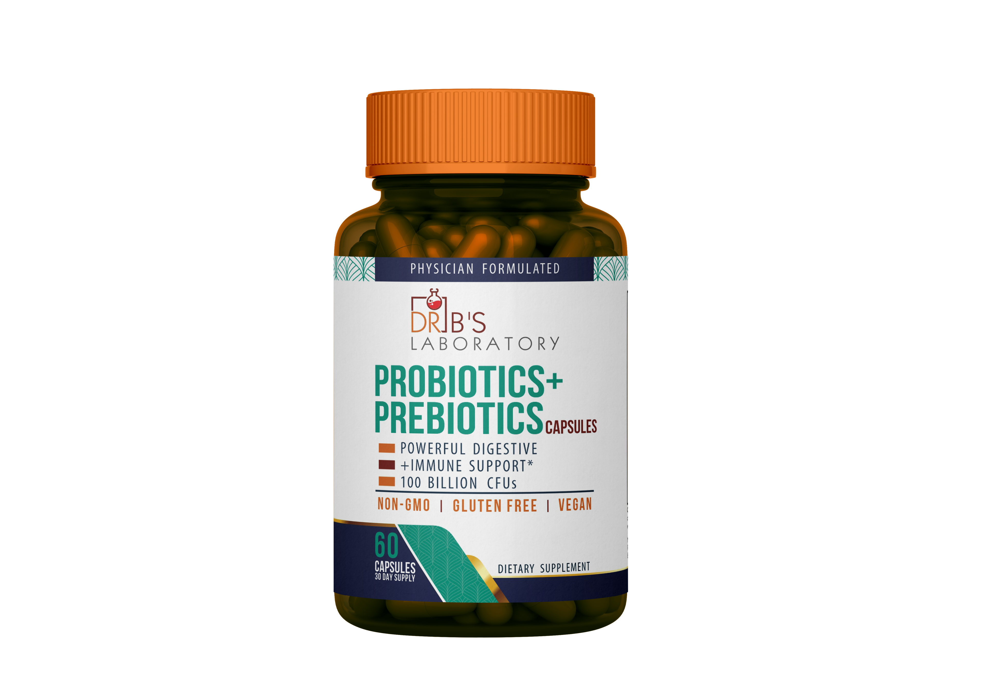Probiotics + Prebiotics (60 Vegetable Capsules)